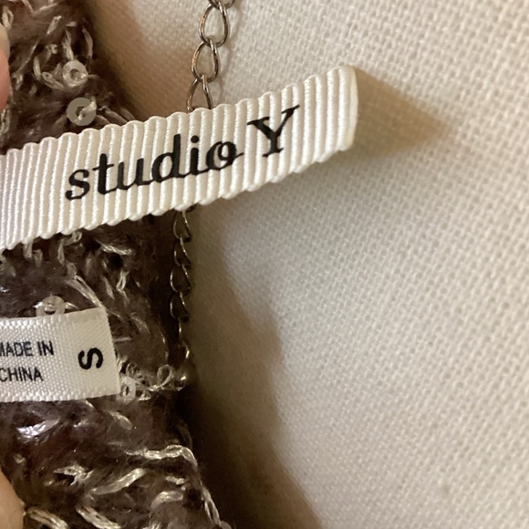 Studio Y Sparkly Textured Knit Sweater with sequins - Picture 3 of 4